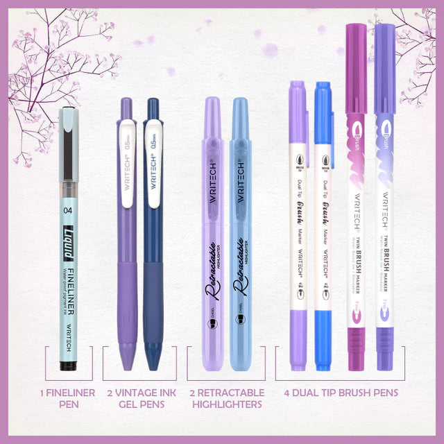 Writech Journaling Kit - Purple & Blue