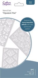 Crafter's Companion Mixed Media Stencil Set - Opulent Trio (3PC)
