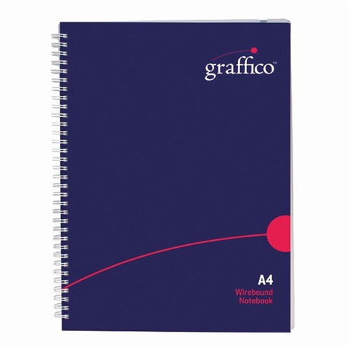 Graffico Hard Cover Wirebound Notebook 160 Pages A4 EN08810