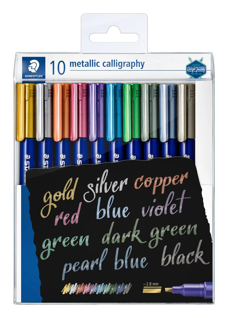 Staedtler Metallic Calligraphy pens (10 Pack)