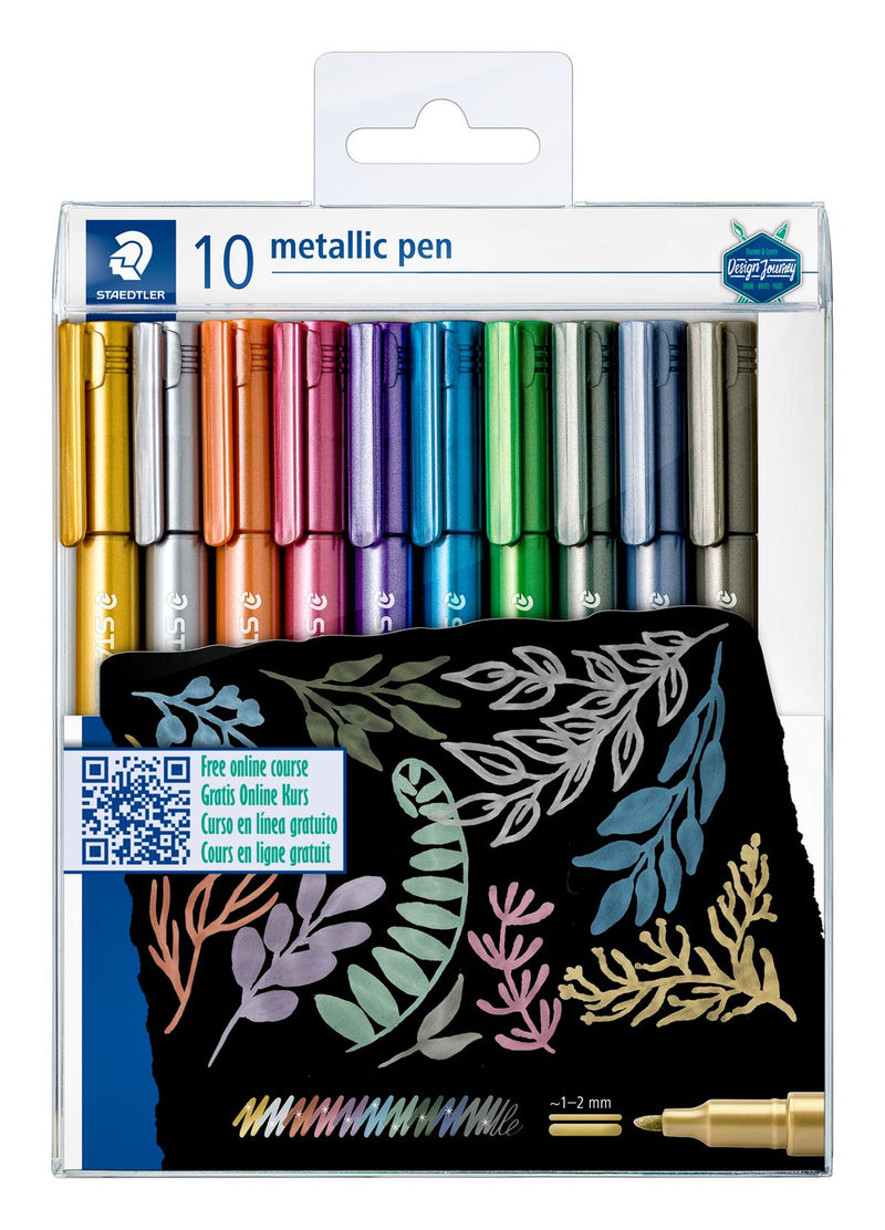 Staedtler 8323 Metallic Markers Assorted (10 Pack)