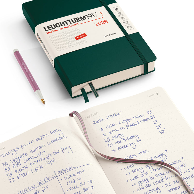 Leuchtturm 1917 Daily Planner Dotted Medium (A5) 2026