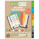 Eco-Eco A4 50% Recycled Set 6 Index File Dividers