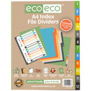 Eco-Eco A4 50% Recycled Set 12 Index File Dividers