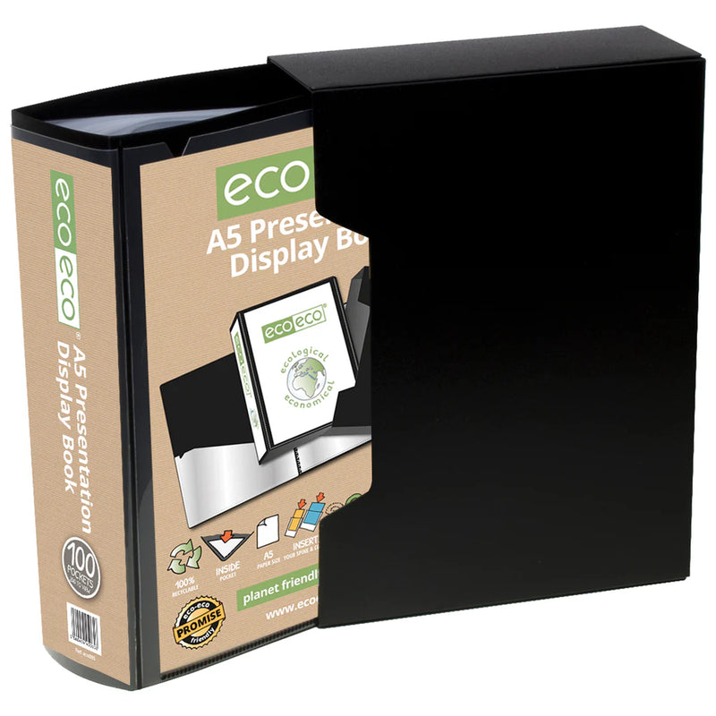 Eco-Eco A5 50% Recycled 100 Pocket Presentation Display Book and Box