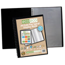 Eco-Eco A4 90% Recycled 40 Pocket Fold Flat Spiral Display Book