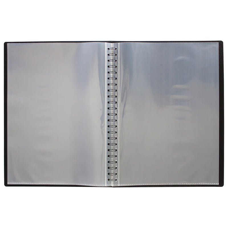 Eco-Eco A5 90% Recycled 20 Pocket Fold Flat Spiral Display Book