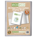 Eco-Eco A5 - 50% Recycled - Clear 80 Pocket Presentation Display Book