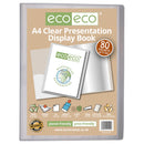 Eco-Eco A4 - 50% Recycled - Clear 80 Pocket Presentation Display Book