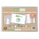 Eco-Eco A4 - 50% Recycled - Clear 20 Pocket Landscape Presentation Display Book