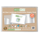 Eco-Eco A3 - 50% Recycled - Clear 20 Pocket Landscape Presentation Display Book