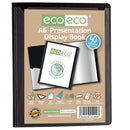 Eco-Eco A6 - 50% Recycled - Black 40 Pocket Presentation Display Book