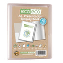 Eco-Eco A6 - 50% Recycled - Clear 40 Pocket Presentation Display Book