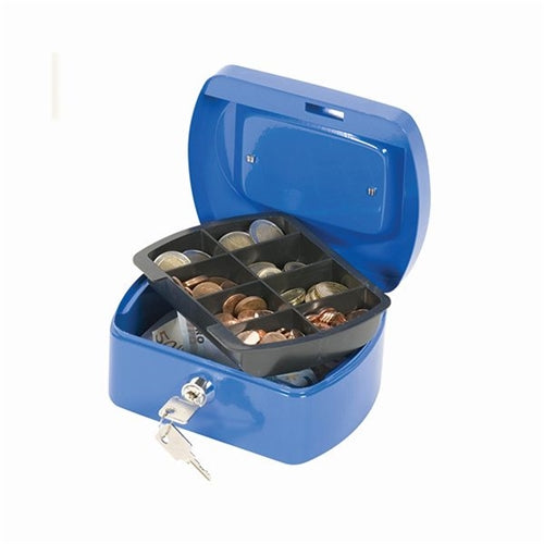 Q-Connect Cash Box 6 Inch Blue KF02608