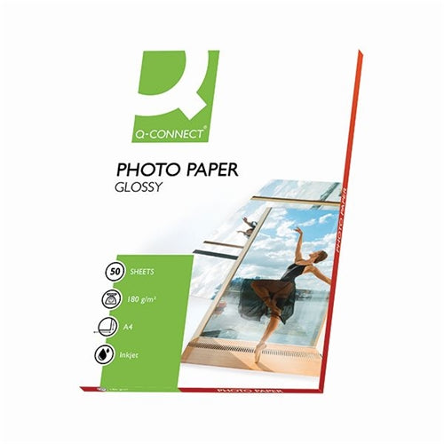 Q-Connect A4 Gloss Photo Paper 180gsm (Pack of 50)