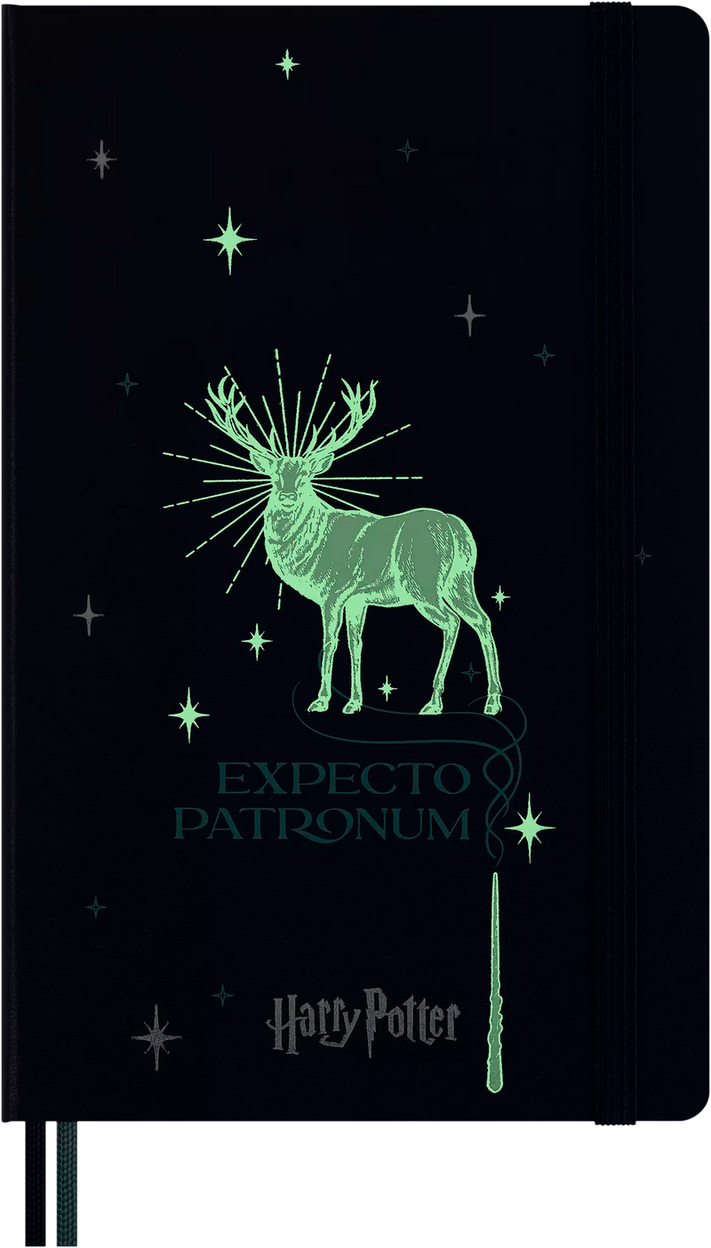 Moleskine Harry Potter Expecto Patronum Limited Edition Ruled Hardcover Notebook - Large
