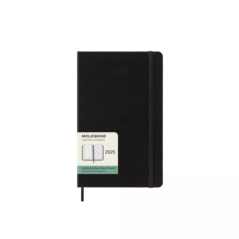 Moleskine Hardcover Weekly Notebook Diary/Planner 12-Month 2025 - Large