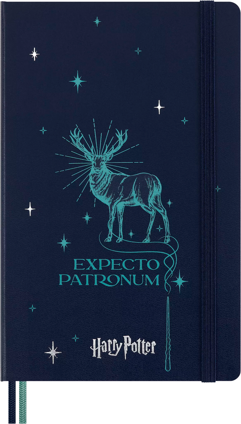 Moleskine Harry Potter Expecto Patronum Limited Edition Ruled Hardcover Notebook - Large