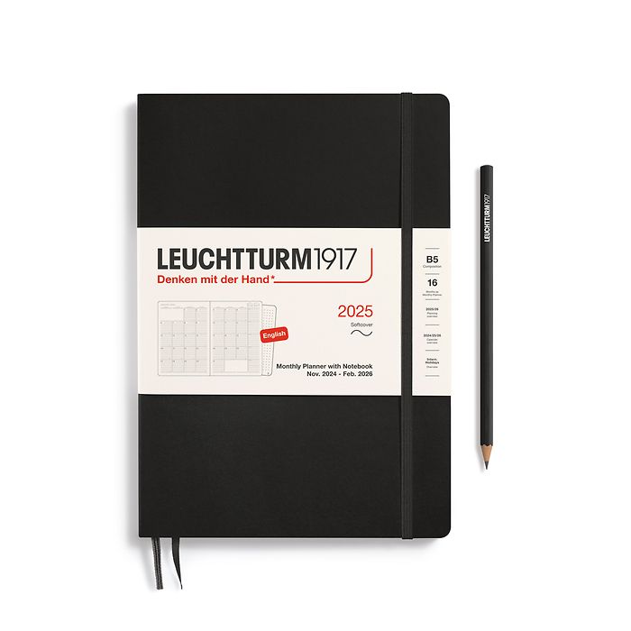 Leuchtturm 1917 Monthly Planner & Notebook Softcover Composition (B5) 2025