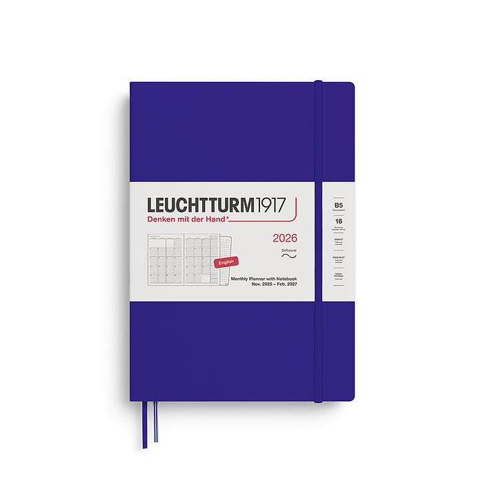 Leuchtturm 1917 Monthly Planner & Notebook Softcover Composition (B5) 2026