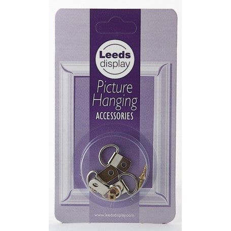 Leeds Display Nickel 'D' Rings with Screws (4 Pack)