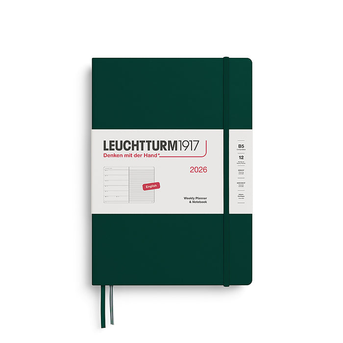 Leuchtturm 1917 Weekly Planner & Notebook Hardcover Composition (B5) 2026