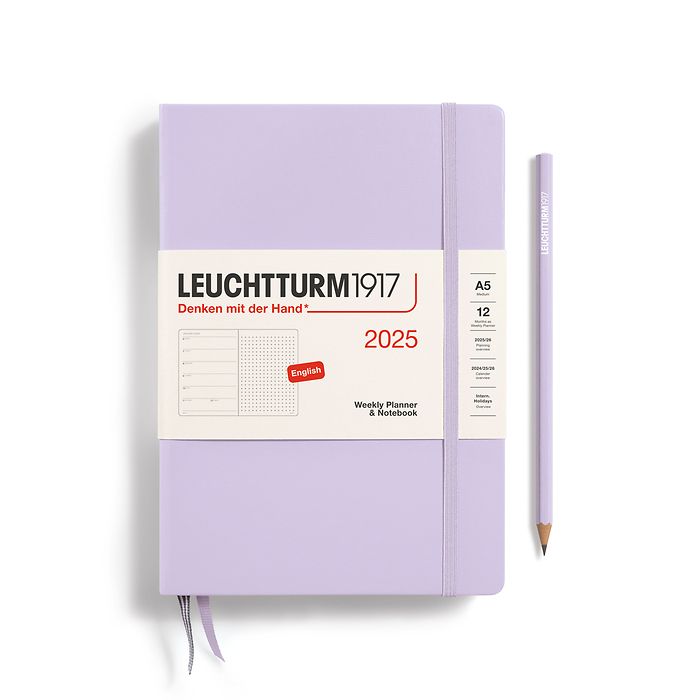 Leuchtturm 1917 Weekly Planner & Dotted Notebook Hardcover Medium (A5) 2025