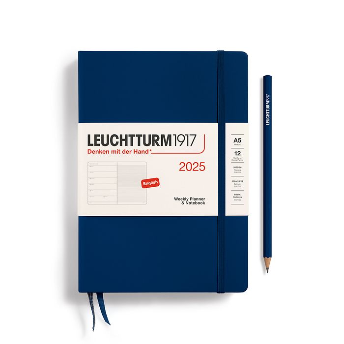 Leuchtturm 1917 Weekly Planner & Notebook Hardcover Medium (A5) 2025