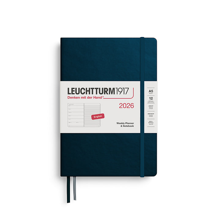 Leuchtturm 1917 Weekly Planner & Notebook Hardcover Medium (A5) 2026