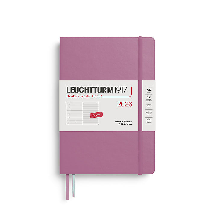 Leuchtturm 1917 Weekly Planner & Notebook Hardcover Medium (A5) 2026