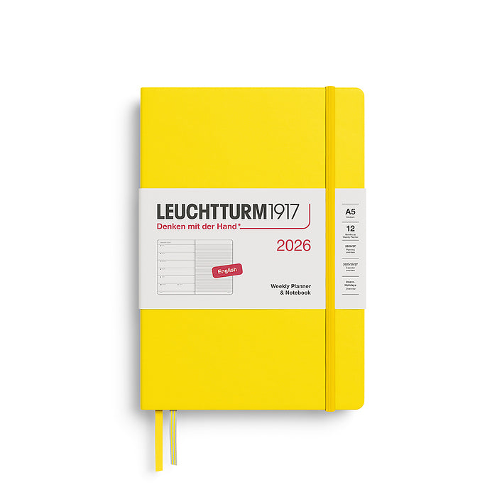 Leuchtturm 1917 Weekly Planner & Notebook Hardcover Medium (A5) 2026