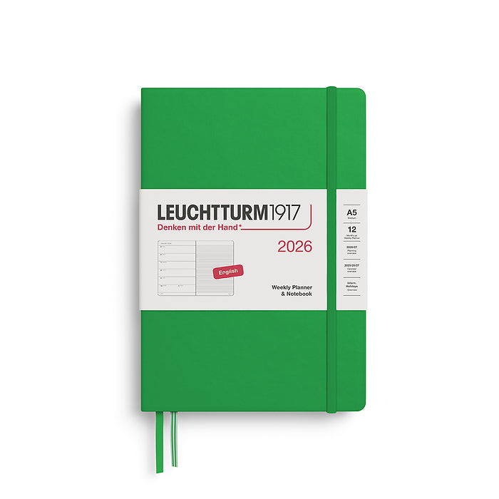 Leuchtturm 1917 Weekly Planner & Notebook Hardcover Medium (A5) 2026