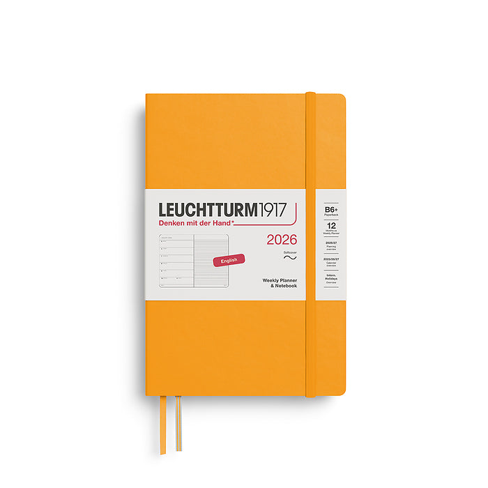 Leuchtturm 1917 Weekly Planner & Notebook Softcover Paperback (B6+) 2026