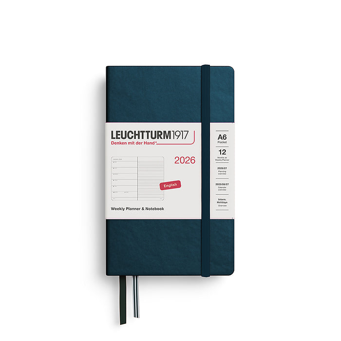Leuchtturm 1917 Weekly Planner & Notebook Hardcover Medium (A6) 2026