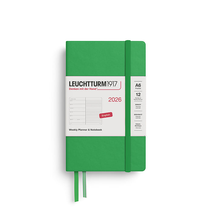 Leuchtturm 1917 Weekly Planner & Notebook Hardcover Medium (A6) 2026