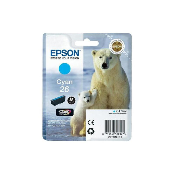 Epson 26 Ink Cart Cyan T26124010