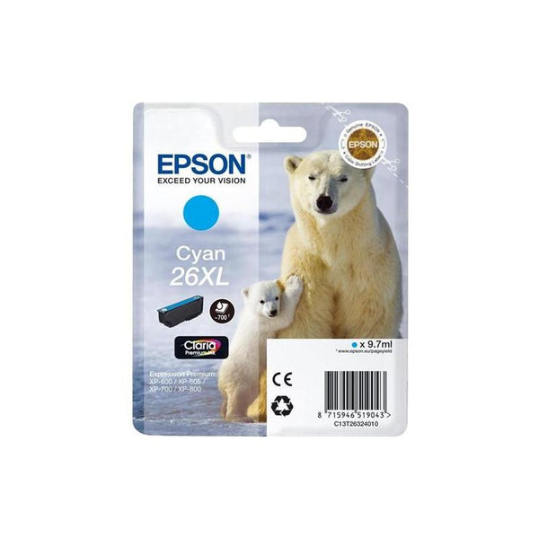 Epson 26XL Ink Cart Cyan T26324010