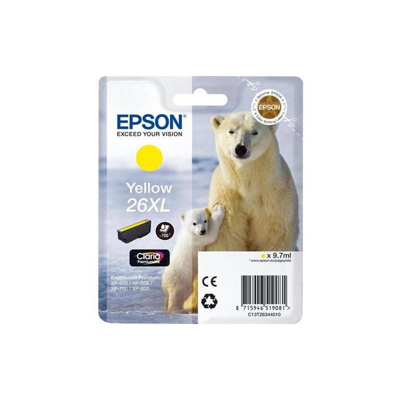 Epson 26XL Ink Cart Yellow T26344010