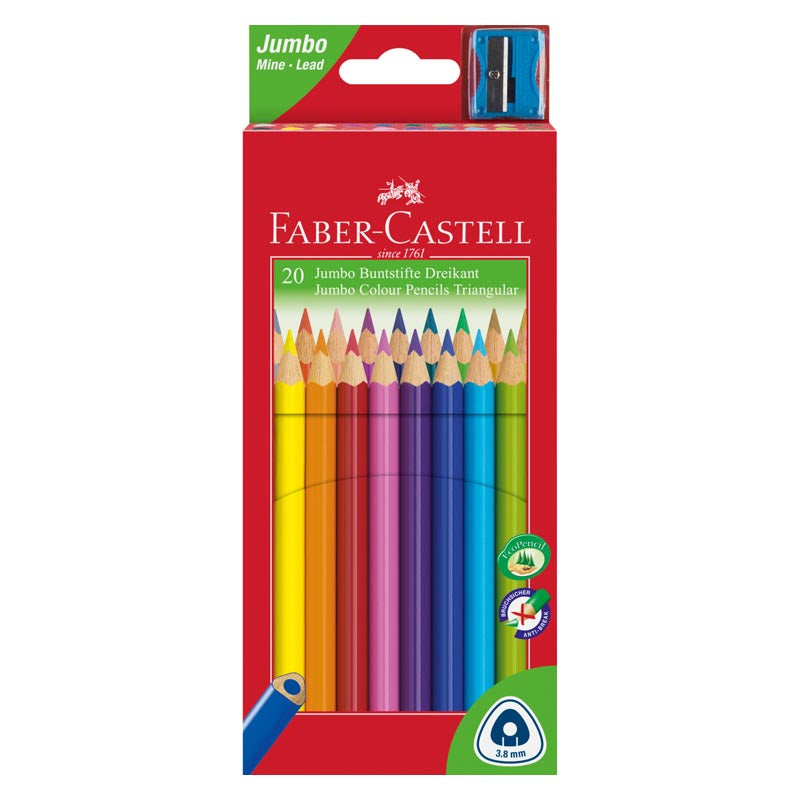 Faber-Castell Jumbo Triangular Colour Pencils