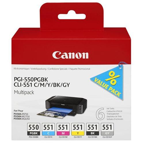 Canon PGI-550-CLI-551 Ink Cart B-C PK6