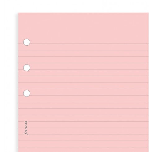 Filofax Pink ruled notepaper
