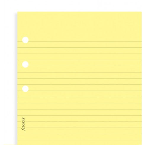 Filofax Yellow Ruled Notepaper