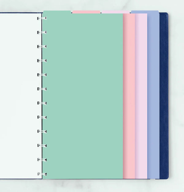 Filofax Refillable Notebook A4 Pastel Dividers