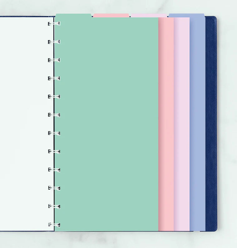 Filofax Refillable Notebook A4 Pastel Dividers