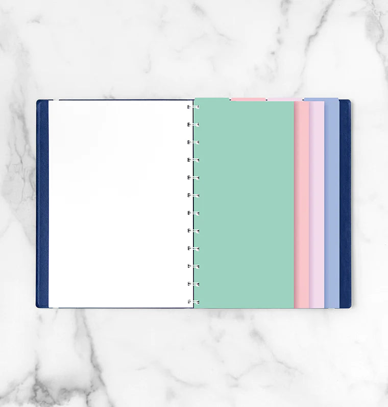 Filofax Refillable Notebook A4 Pastel Dividers