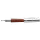 Faber-Castell E-Motion Wood with Chrome Fountain Pen