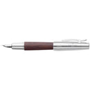 Faber-Castell E-Motion Wood with Chrome Fountain Pen