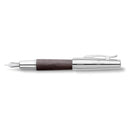 Faber-Castell E-Motion Wood with Chrome Fountain Pen