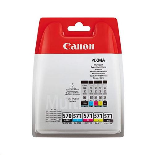 Canon PGI-570-CLI-571 Ink Cart Multipack 0372C004 (Pkd 5)
