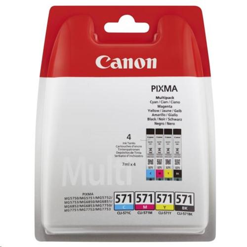 Canon CLI-571 (B-C-M-Y) Ink Carts Ref 0386C005